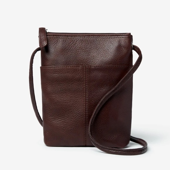 NWT Chocolate brown leather travel bag from osgoode Marley